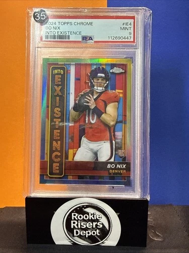 2024 Topps Chrome Bo Nix Into Existence Case Hit RC PSA 9 #IE4 Broncos