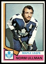 1974-75 Topps Hockey Card Norm Ullman Toronto Maple Leafs #236 EX-MT+