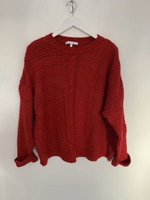 Next Emma Willis Gr. XL roter Grobstrick Pullover Verräter Claudia