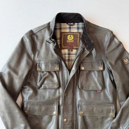 Belstaff Brad Gold Label (M) Motorcycle Leather Jacket image 5