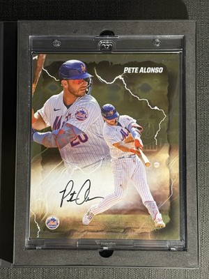 Fanatics Emanate Pete Alonso New York Mets Hard Signed Auto 46/50