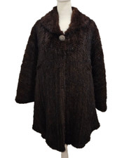 Maximilian Brown Knitted And Regular Fur Mink Cape/poncho- New With Tags - $2995