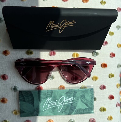 Maui Jim Kalani MJ 818 52C Raspberry Frame + Maui Rose  display picture 2