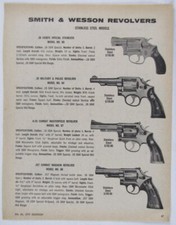 Revólver vintage 1975 Smith & Wesson 38 especial/357 Magnum pistola anuncio impreso