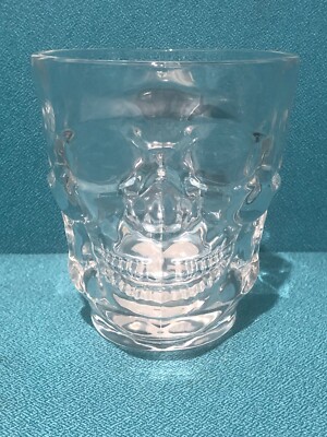Treasure Island Luminarc 16-Ounce Glass Skull Mug, Clear