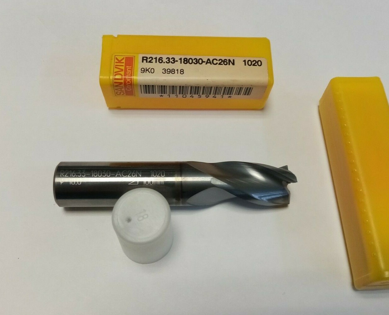 Fraise carbure 3 dents Ø 18 outillage fraisage CNC R216.33-18030-AC26N