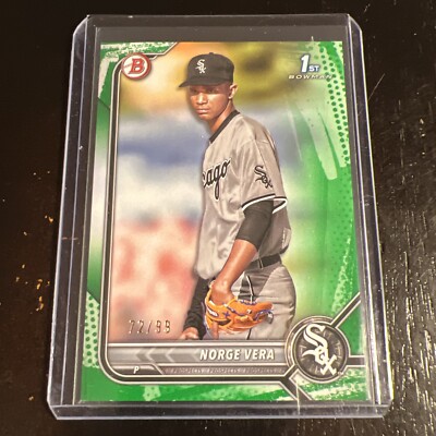 2022 Bowman Prospects Norge Vera Green Paper  #/99 White Sox