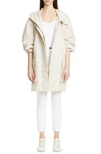 NEW Jacquemus Poches Hooded Linen Blend Jacket - Beige - Size 4-6 US / 48 FR