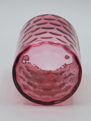 Forbes Silver Decorated Cranberry Thumbprint Glass Pickle Castor - Picture 10 of 24