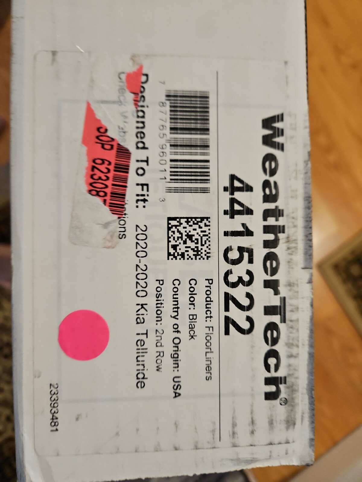 WeatherTech FloorLiner Floor Mats for 20202023 Kia Telluride 2nd Row