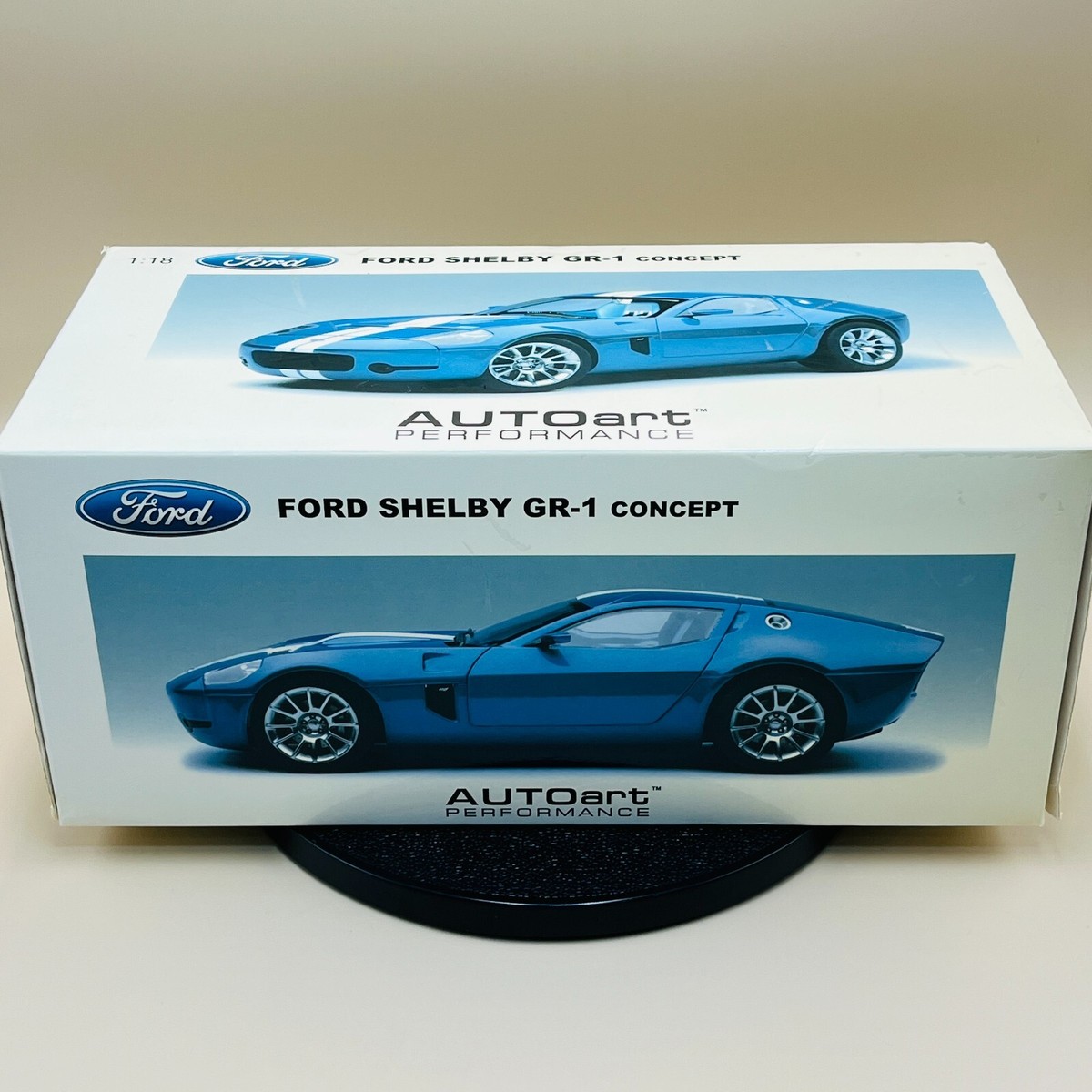 AUTOart 1/18 FORD SHELBY GR-1 CONCEPT Blue White Stripes 73073