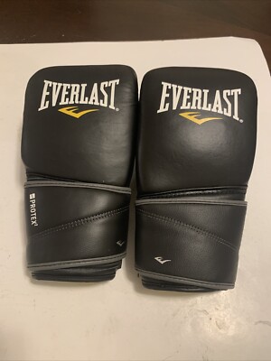 Everlast Protex 2 Black 16 Oz. Boxing Training Gloves - Size S/M. #635