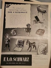 1940's F.A.O. Schwarz Toy Catalogue Indian Drum Doll Vintage ad 