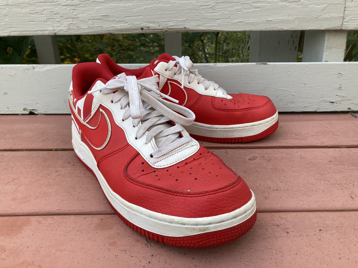 Nike 823511-608 Air Force 1 Low Logo University Red Shoes Sneaker