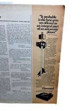 1975 Garrard Turntable Original Print Ad
