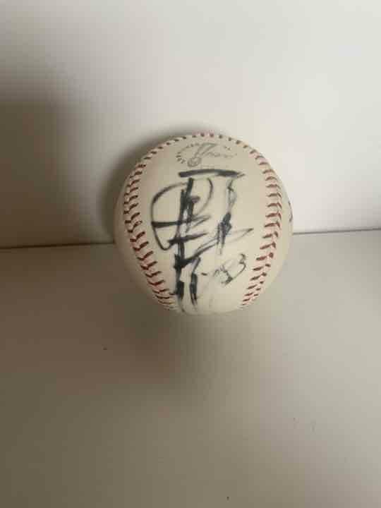 Giants Tatsunori Hara autographed ball actual use baseball major
