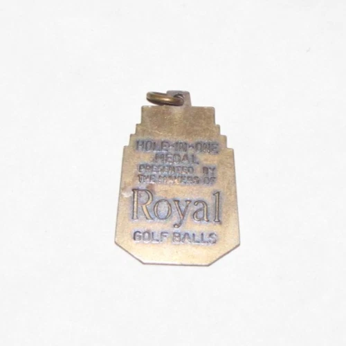 Pelotas de golf reales ~ medalla de bronce "agujero en uno" de colección ~ 1 1/16" Foto 2 de 4
