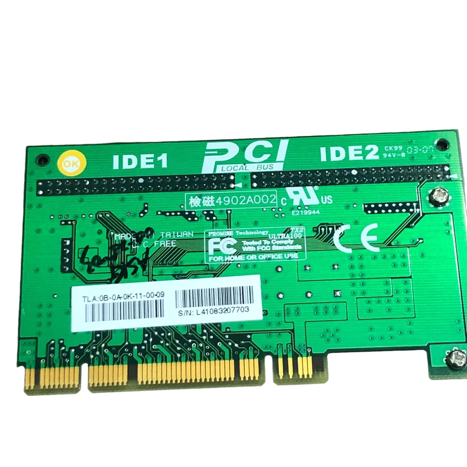 Promise Technology Ultra 100 TX2 V2.01 IDE 2 Port Controller Card - Image 2 of 3