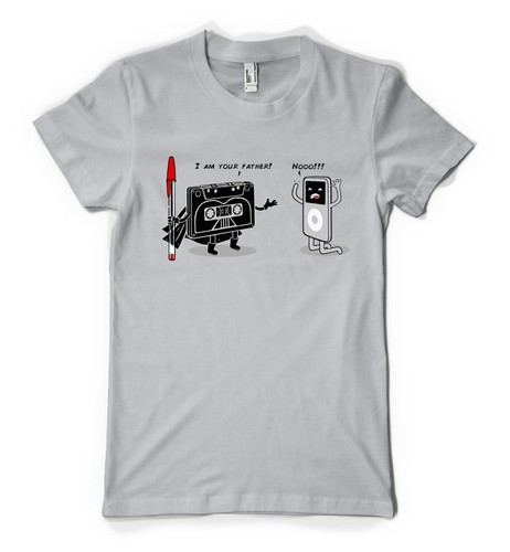 Cassette Tape Ipod Vader I Am Your Father Fun Personalised Unisex Adult T Shirt - Picture 16 of 20