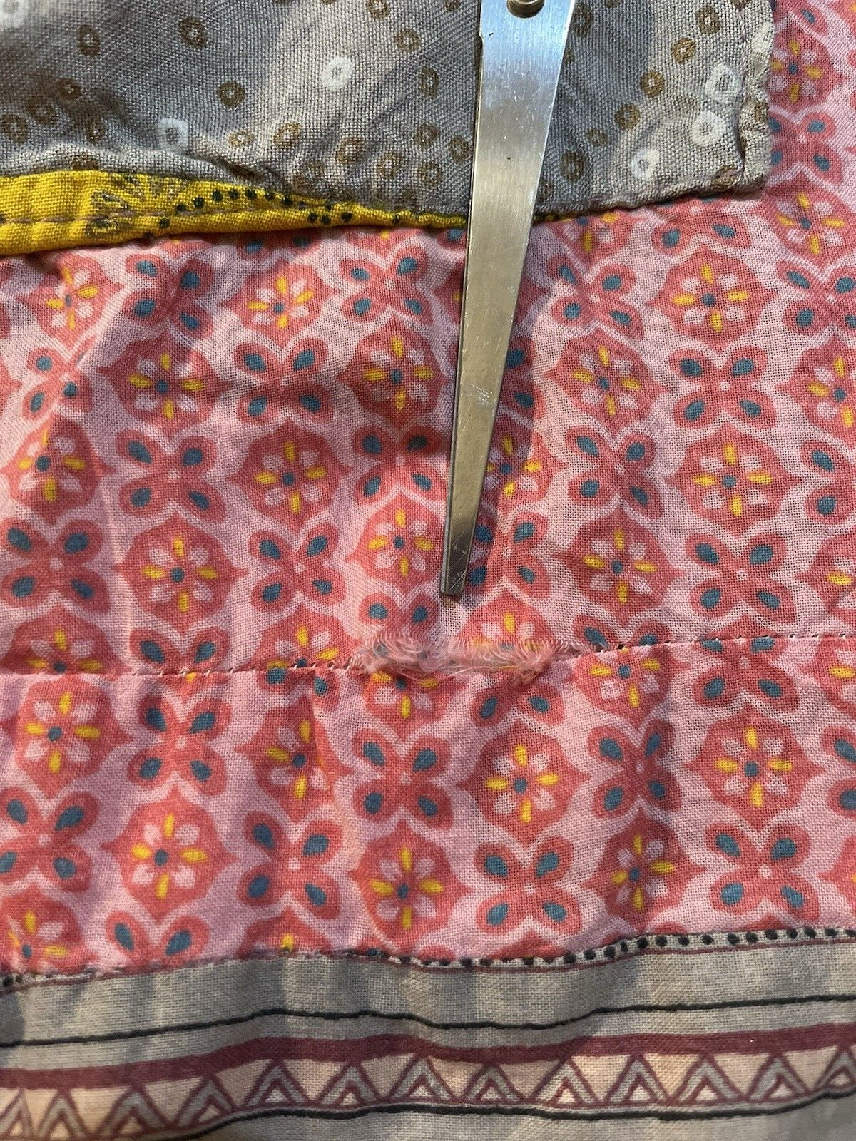 Womens Patchwork Pants SMALL Hobo BOHO Hippie Fun… - image 11