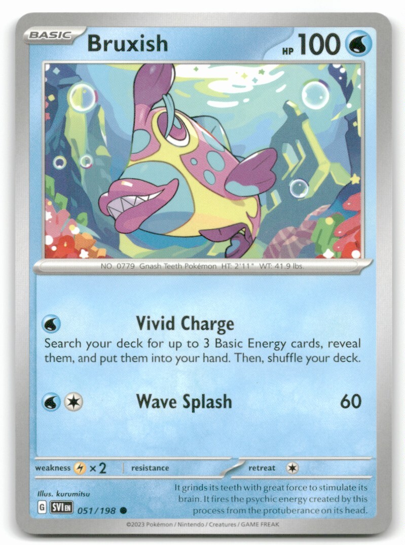 Pokemon Scarlet & Violet Base Set Common Bruxish #51
