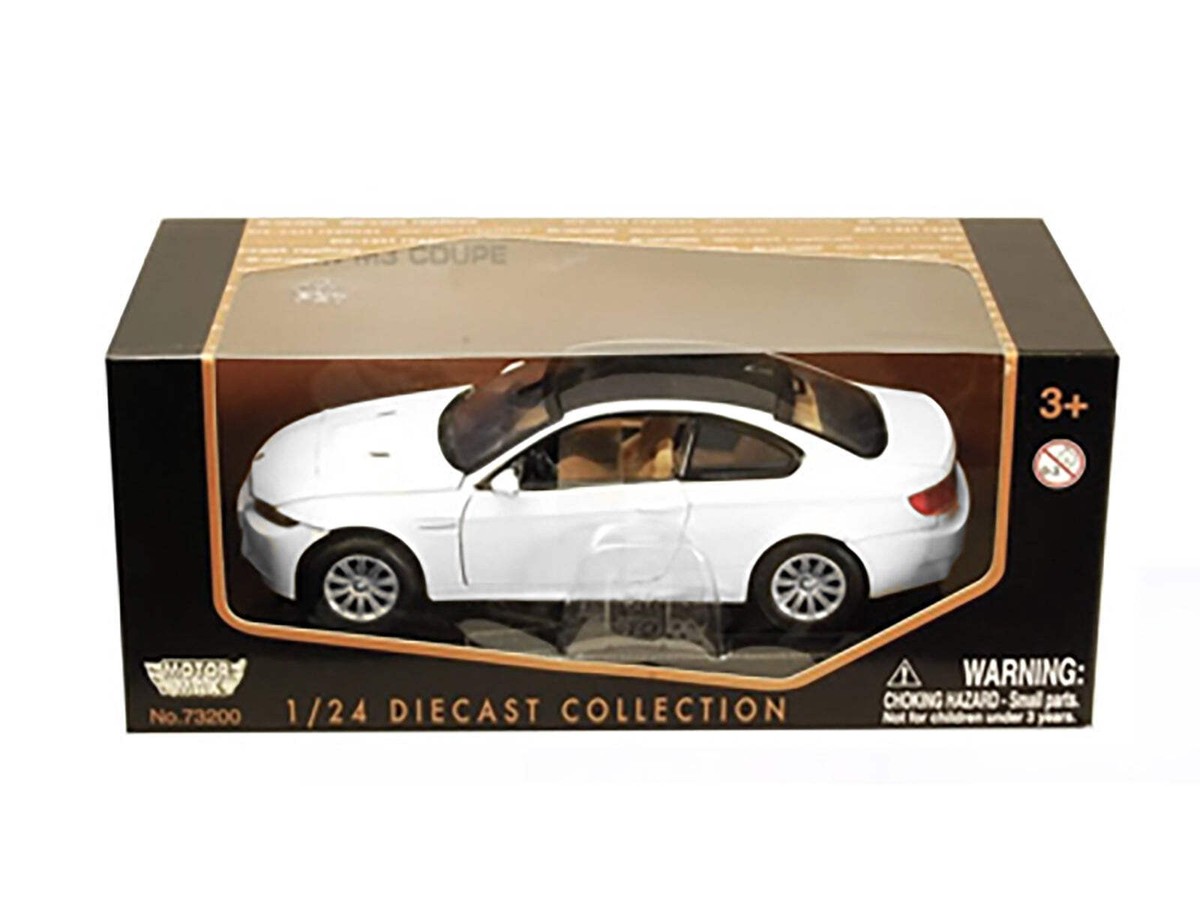 BRAND NEW BMW M3 E92 COUPE WHITE 1/24 DIECAST MODEL CAR BY