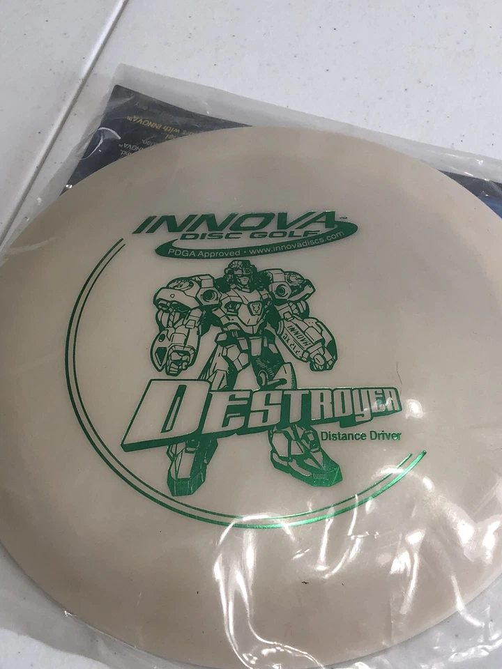 Innova Destroyer 165 gram LIGHTWEIGHT Distance Driver Mecha art White Green Ink - Image 4 of 4
