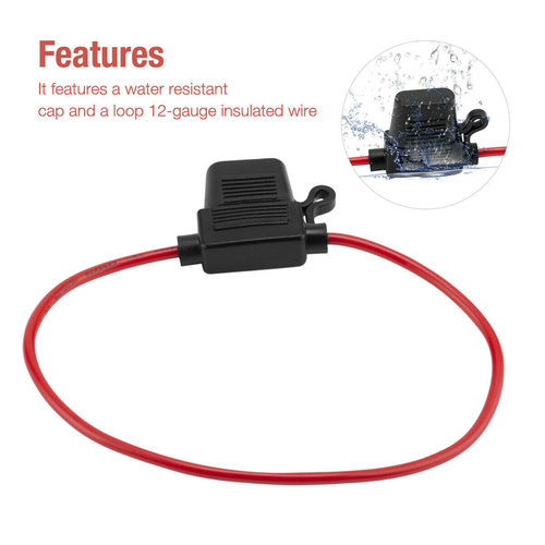 5PCS Waterproof 12# Gauge ATC/ATO In-Line Blade Fuse Holder For Car Boat - Picture 4 of 9