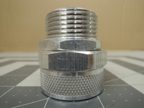 Remke RSR-300-W Tuff-Seal 1" Aluminum Straight Cord Grip Connector Less Bushing - Picture 5 of 10