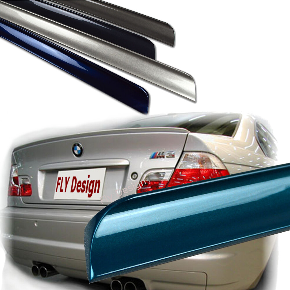 Painted Rear Spoiler suitable for BMW E46, Trunk Lip Slim Spoiler * MONTREA