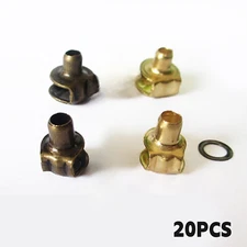 20 Pcs Brass Shoe Lace Hooks Boot Eyelet Repair Kit Travel Hiking Bootsgj