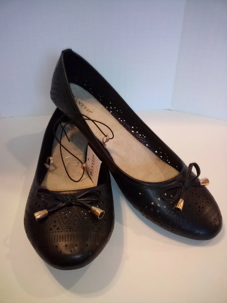 Wanted Women s 10 Slip On Shoes Flats Black Memory Foam eBay
