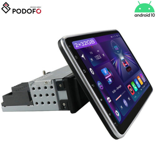 10.1" Android 10 Radio samochodowe 1 DIN z nawigacją GPS WiFi USB Obrotowy ekran 2 + 32GB - Zdjęcie 1 z 12