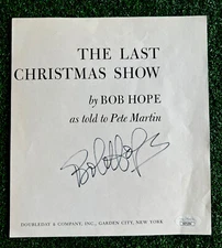 Bob Hope JSA COA KK71394 Autograph The Last Christmas Show Photo Copy Auto