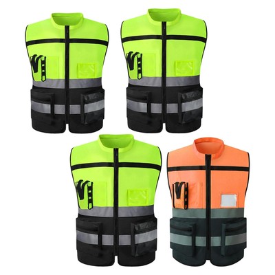 Gilet réfléchissant de sécurité léger pour route de travail respirant