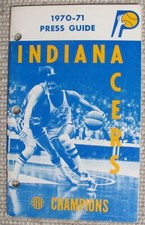 1970-71 Indiana Pacers ABA Basketball Media Guide Mel Daniels, Roger Brown JC9