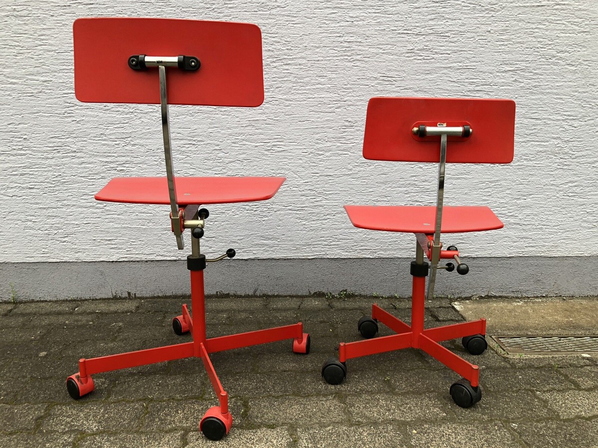 TWO Danish Mid Century RASMUSSEN KEVI Swivel Chair Office/Dining