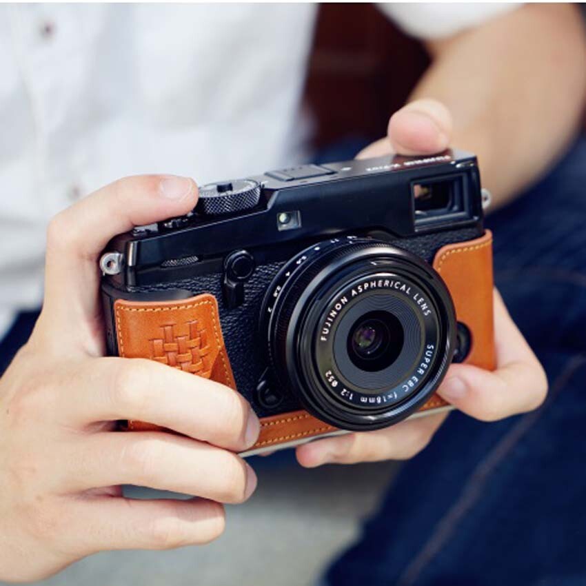 Strap Fuji X Pro2 Half Case Handmade Genuine Leather Camera Cover