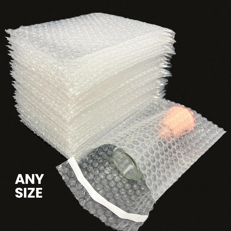 1100pcs 4x7.5 Bubble Out Pouches Bags Wrap Cushioning Self Seal Clear 4"x7.5" - Image 2 of 4