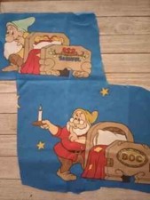 Disney dwarfs doc fun fabric print scrap 9 to 11 inch 1pc new