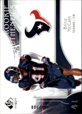 A1642- 2009 SP Authentisch #247 Brice McCain RC /999 *MUSTER BILD
