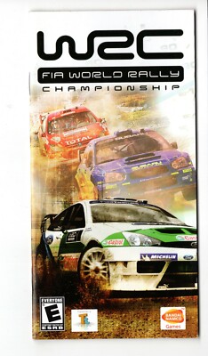 WRC FIA World Championshp Rally PSP MANUAL ONLY Authentic Insert