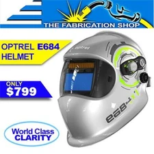 Optrel E684 Auto Darkening Welding Helmet Silver ARC Detect Mig Tig OP-1006.500