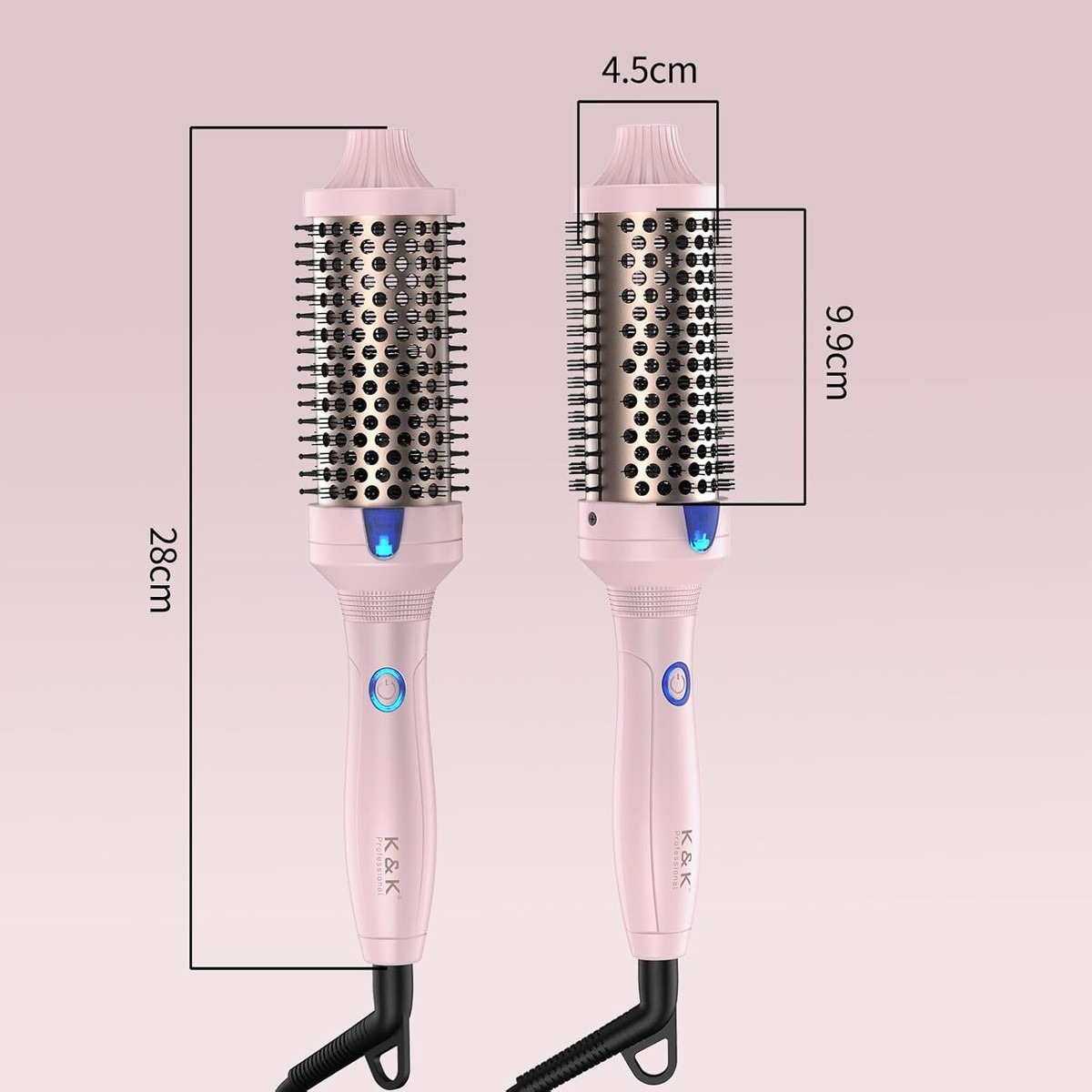 K&K Pro Thermobürsten-Set - Negativ-Ionen Rund Produktbild-Vorschau 10