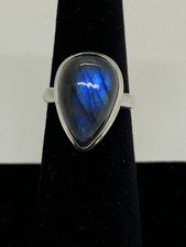 Labradorite Natural Gemstone Handmade 925 Sterling Silver Jewelry Ring Size 6