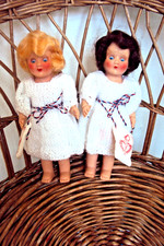 LOT OF TWO VINTAGE ROSEBUD DOLLS HANDMADE OUTFITS