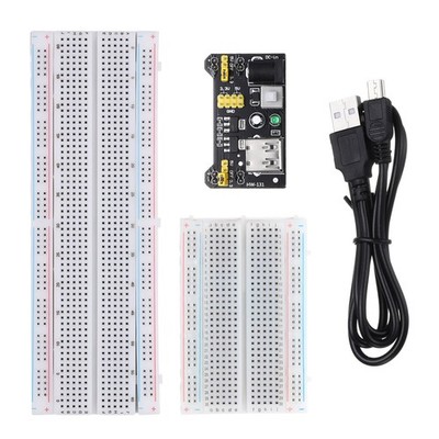 Breadboard Kit 830/400 Tie-Points with Power Supply Module USB Cable