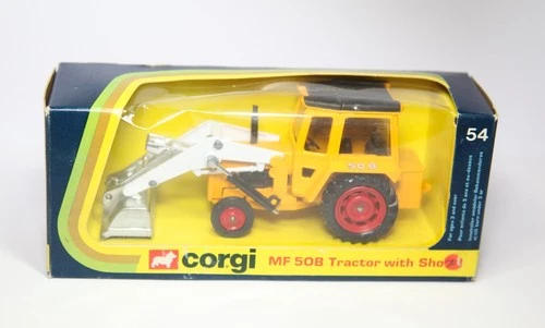 Corgi 54 Massey Ferguson MF 50B Tractor With Shovel In Original Box - Rare Error