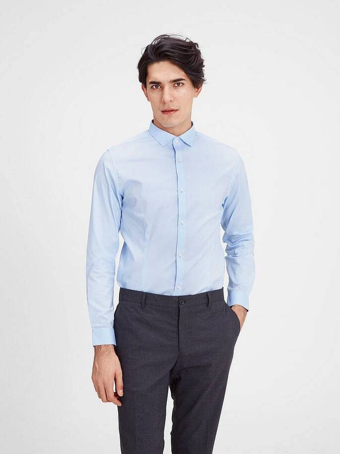 Jack & Jones Parma Shirt - Camicia Super Slim Azzurro - Taglia L Abbigliamento - Immagine 2 di 2