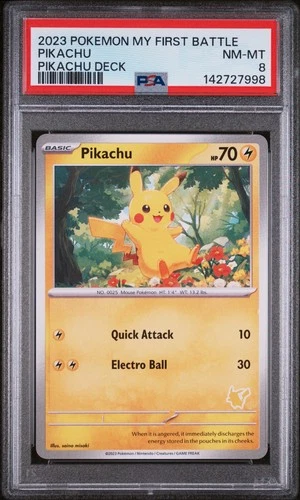 2023 POKEMON MY FIRST BATTLE-PIKACHU DECK PIKACHU PSA 8